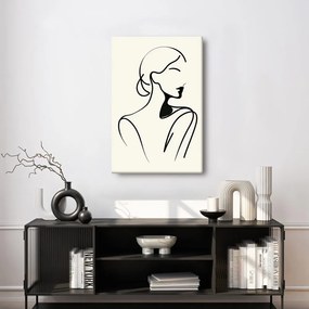 Tablou femeie în linii minimaliste