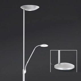 Lampadar LED dimabil stil modern Cobra satin chrome