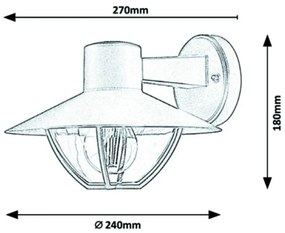 Aplica de perete pentru iluminat traditional, stil modern IP44 Almada 7884 RX