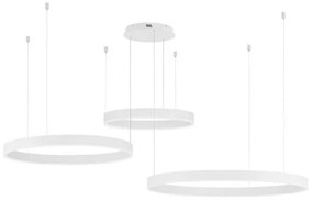 Lustra LED dimabila design circular MOTIF 3 ring alb