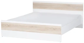 Pat matrimonial 160 cm Wanta 03 (Alb + stejar sonoma). 1068249