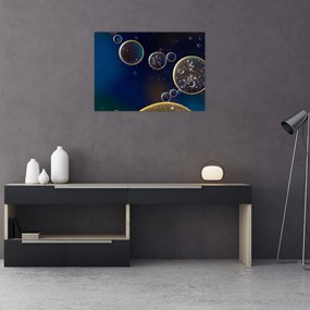 Tablou pe sticlă cu buline (70x50 cm)