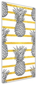 Tablou pe pe sticlă Benzi de ananas