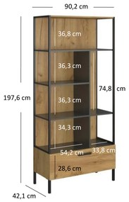 Raft Shanna (Stejar craft auriu + antracit). 1053228