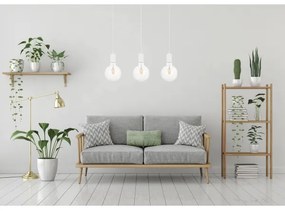 Lustră pe cablu MIROS 3xE27/60W/230V albă