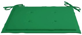 Scaune de gradina cu perne verzi, 2 buc., lemn masiv tec 2, Verde