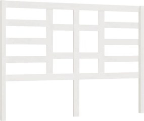 vidaXL Tăblie de pat, alb, 126x4x104 cm, lemn masiv de pin