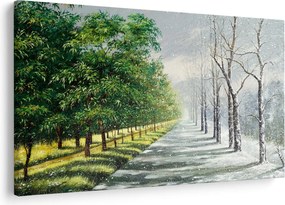 Tablou - Iarna versus vara (90x60 cm)
