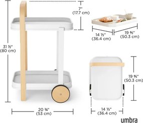 Măsuță de servire cu roți 44x53 cm Bellwood – Umbra