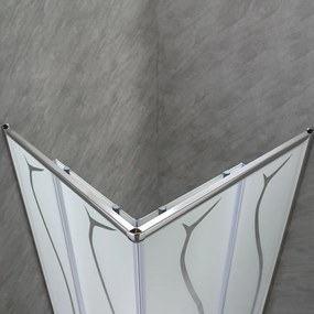 Cabină de duș pătrată Spirit BAMBOO 80x80, fără cădiță de duș