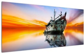 Tablou - Zori peste un naufragiu (120x50 cm)