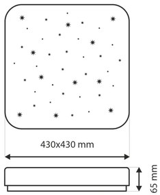 Plafonieră LED dimabilă FLORA LED/36W/230V 2700-6500K + telecomandă