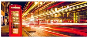 Tablou cu căsuța telefonică roșie din Londra (120x50 cm)