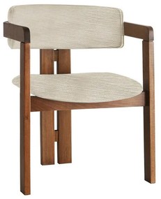 Scaun de sufragerie CO Light Grey and Walnut