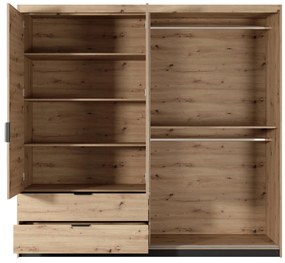 Dulap de haine Tallin 220 (Stejar artisan + antracit). 1071398