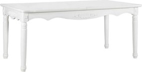 Masă lemn masiv alb dining extensibilă Elizabeth 190/, 240 × 100 × 80 cm