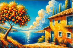 Tablou - Casă cu portocale II. (90x60 cm)