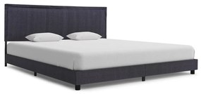 280985 vidaXL Cadru pat, gri închis, 180 x 200 cm, material textil