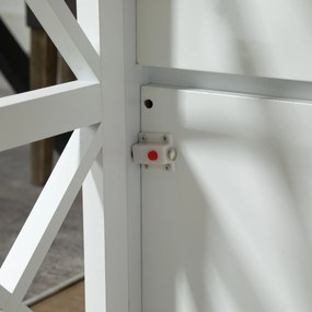 HOMCOM Cărucior de Bucătărie Pliabil Cărucior Auxiliar cu Roți Cărucior Verdulero cu 2 Rafturi pentru Sufragerie 60x40x84 cm Alb | Aosom Romania