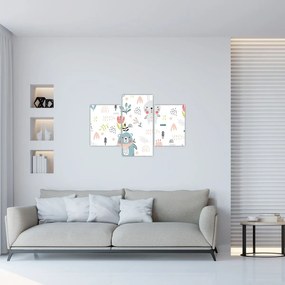 Tablou - Animale pe pajiște (90x60 cm)