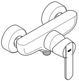 Baterie de duș GROHE GET DN 15, crom lucios - 32888000