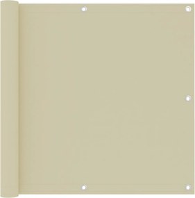 vidaXL Paravan pentru balcom, crem, 90x300 cm, țesătură oxford
