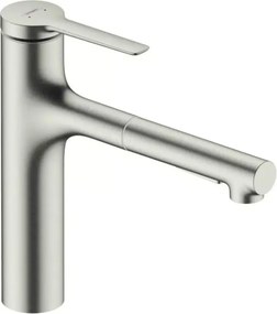 Baterie bucatarie cu dus extractibil crom periat Hansgrohe Zesis M33 160 sBox lite cu 2 jeturi
