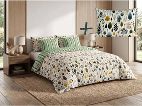 Set lenjerie de pat din polibumbac TREEVELLA POLY verde + husa de perna 45 x 45 cm GRATUIT
