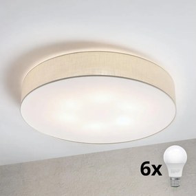 Brilagi - Plafonieră LED SIRIJA 6xE27/15W/230V Ø 80 cm, crem
