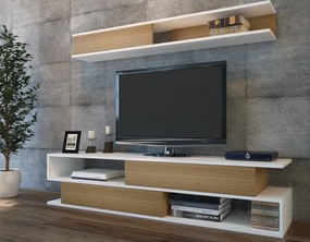 Ansamblu Comoda TV Sims Alb-Teak