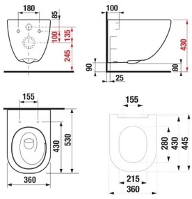 JIKA H8667180000001 - Vas WC suspendat MIO + capac WC SoftClose MIO