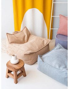 Fotoliu puf pentru copii maro deschis cu tapițerie din catifea reiată Chair – Wigiwama