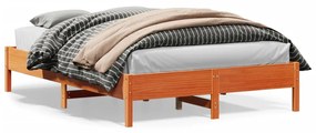 842705 vidaXL Cadru de pat, maro ceruit, 120x200 cm, lemn masiv de pin