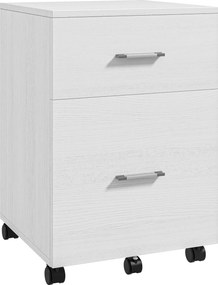 HOMCOM Comodă de birou cu 2 sertare Roți Arhivator mobil pentru fișiere A4 sau Letter 39,5x39x58,5 cm Alb | Aosom Romania