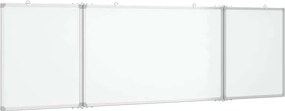 vidaXL Tablă magnetică pliabilă, alb, 160x50x1,7 cm, aluminiu