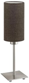 Lampă LED de masă Eglo TUNJA 1xE27/60W/230V 26,5 cm crom mat/maro