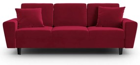 Canapea roșie extensibilă, cu spațiu de depozitare cu tapițerie din catifea 235 cm Kyoto – Cosmopolitan Design