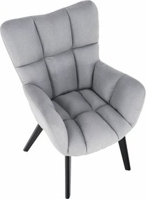 Fotoliu de design, gri/negru, FONDAR