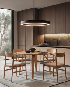 MAZZONI EXPORT BOLZANO 1200 Stejar Natural - MASĂ ROTUNDĂ DIN LEMN PENTRU BUCĂTĂRIE DINING LIVING MODERN CLASSIC