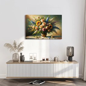 Tablou buchet romantic de flori