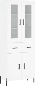 vidaXL Dulap înalt, alb, 69,5x34x180 cm, lemn compozit