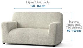 Huse bielastice COSTINA smântânii fotoliu dublu (l. 120 - 160 cm)