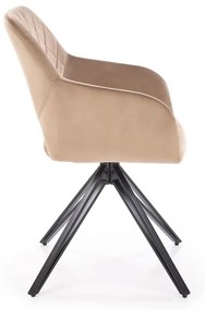 Scaun rotativ K535 velvet bej