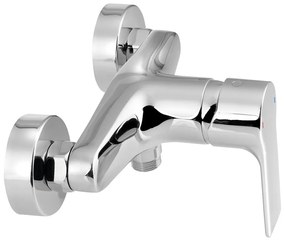 Baterie argintiu-lucios pentru duș cu montare pe perete (1 ieșire) Pax – Sapho