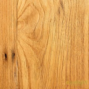 Masa design industrial-vintage cu blat din lemn de tec reciclat, Dexter 130cm DZ-94928