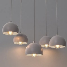 Lustră SOOL suspendată pe cablu, 5xE27/15W/230V, crem