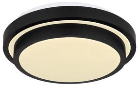 Plafoniera LED cu iluminat pentru baie cu senzor de miscare design modern Gregory IP44 negru