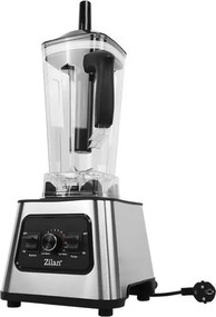 Blender inox Zilan ZLN2785, Vas din sticla 2L, 15 trepte viteza + pulse, Putere 1100W
