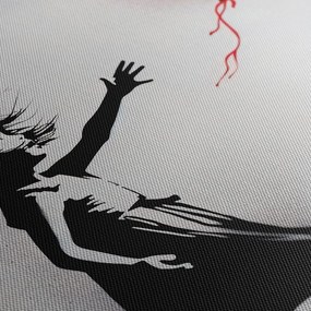 Tablou inimă în vânt street art