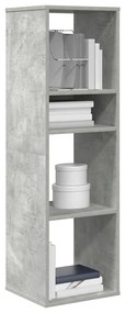 vidaXL Bibliotecă, gri beton, 34x31x112 cm, lemn prelucrat